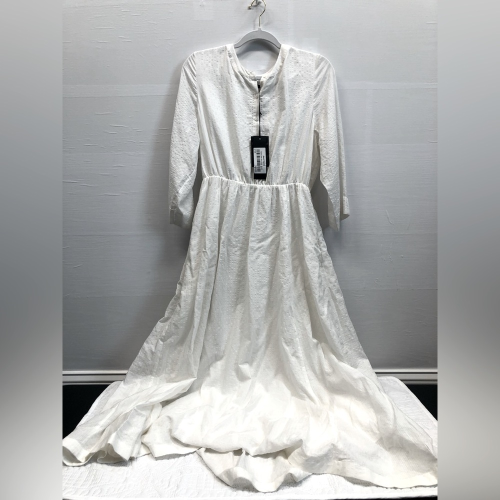 Jenni kayne seersucker shirt dress, white, NWT